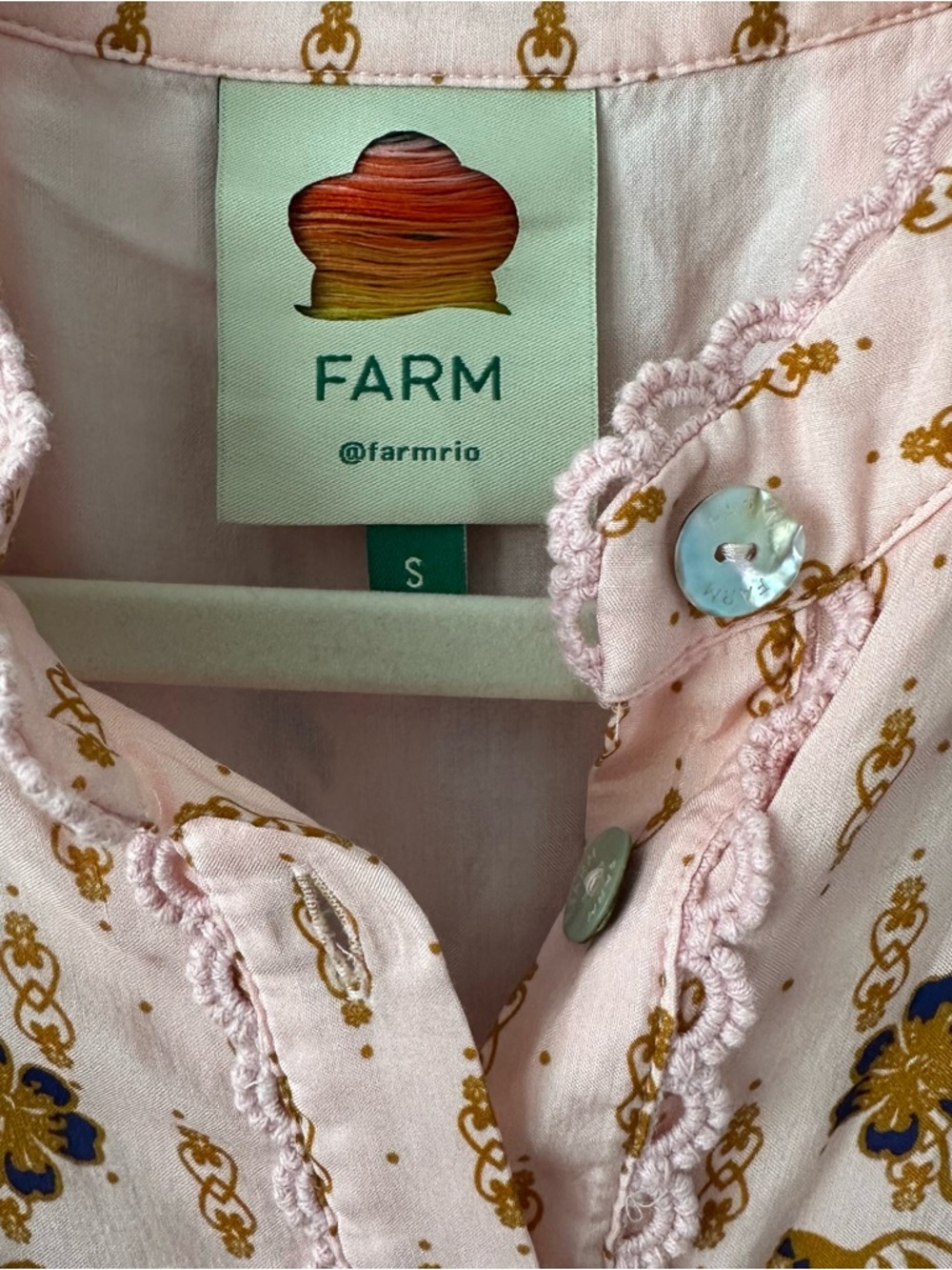 FARM RIO The Dream Garden Pink Floral Mini Dress SZ S - Picture 4 of 8